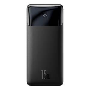 Baterie Externa Baseus Bipow 15w, 10000 mAh, Display Lcd, 4 Porturi, Negru