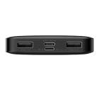 Baterie Externa Baseus Bipow 15w, 10000 mAh, Display Lcd, 4 Porturi, Negru