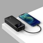 Powerbank Baseus Bipow, 30000 mAh, Afisaj Digital, Negru