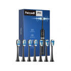 Periuta de dinti sonica FairyWill FW-P11, Cutie de transport/8 capete incluse, 3 programe, Negru