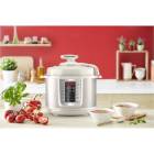 Oala sub presiune electrica Moulinex CE505A10 One Pot, 1200 W, 6 L, 25 de programe, pastrare la cald, Alb