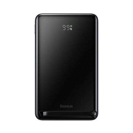 Baterie externa portabila Baseus Magnetic Bracket, 10000 mAh, Compatibila MagSafe, 20W, Afisaj LED, Cablu USB