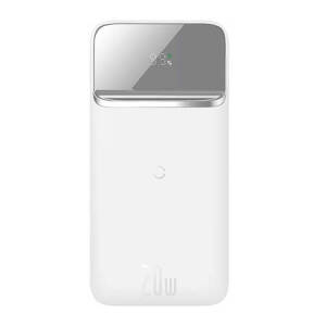 Powerbank magnetic, Baseus, 10000mAh, 20W, Cablu USB, Alb