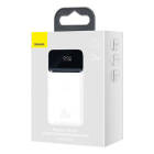 Powerbank magnetic, Baseus, 10000mAh, 20W, Cablu USB, Alb