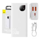 Powerbank Baseus Adaman2 10000mAh, 2xUSB, USB-C, 30W Alb