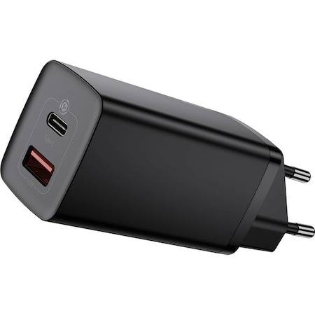 Incarcator Retea USB Baseus GaN2 Lite, Quick Charge, 1 X USB - 1 X USB Tip-C, CCGAN2L-B01 Negru