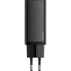 Incarcator Retea USB Baseus GaN2 Lite, Quick Charge, 1 X USB - 1 X USB Tip-C, CCGAN2L-B01 Negru