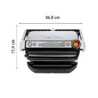 Gratar electric TEFAL OptiGrill+ GC712D34, 2000W, 6 programe automate, argintiu-negru