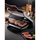 Gratar electric TEFAL OptiGrill+ GC712D34, 2000W, 6 programe automate, argintiu-negru