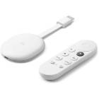 Google Chromecast V4 Google TV, HD, HDMI, Bluetooth, Wi-Fi, Telecomanda comenzi vocale, Alb