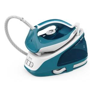 Statie de calcat Tefal Express Essential SV6131E0, 2200W, presiune 5.8 bari,jet de abur 350g/min, alb/albastru