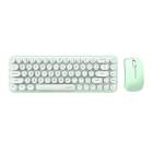 Set tastatura si mouse wireless BEAN, MOFII, 2.4 G, Verde, Alb