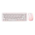 Set tastatura si mouse wireless BEAN, MOFII, 2.4 G, Alb, Roz