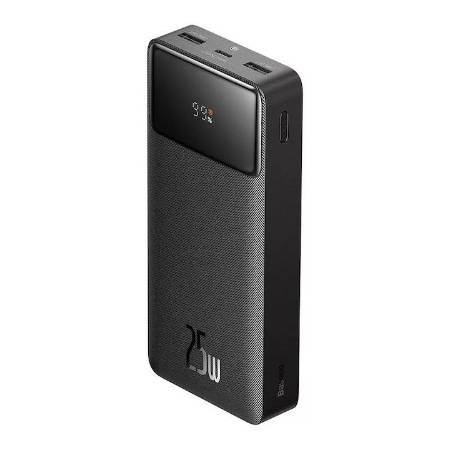 Acumulator extern Baseus Bipow, 20000mAh, 25W, 2xUSB, 1xUSB-C, QC, AFC, FCP, Indicator baterie, Negru