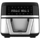Friteuza cu aer cald Cecotec Cecofry Dual 9000 04996, 2850W, 9L, control tactil, 6 programe, negru/argintiu
