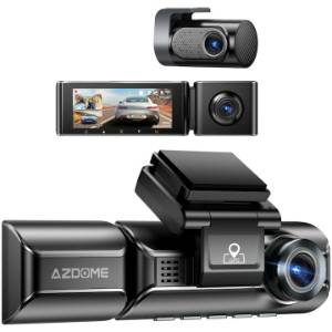 Camera auto de bord AZDOME M550 Pro cu 3 canale 4K, WiFi 5G, WDR Night Vision, 150°, ecran IPS 3.19", GPS, aplicatie dedicata, G-sensor si monitorizare parcare