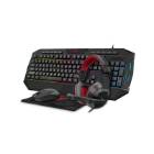 Set Gaming 4in1 Havit GAMENOTE KB675CM căști + tastatură + mouse + mouse pad
