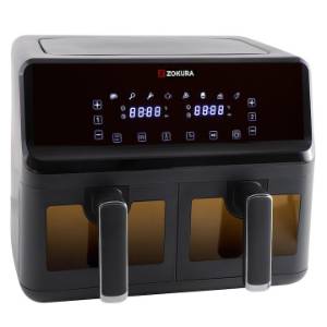 Friteuza dubla cu aer cald, 8 L, 1350 +1350 W  Zokura