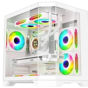 Sistem LuxuryCube GAMING PROLIGHT® Procesor Intel® i5-12400F 4.4GHz, 32GB RAM DDR4, 1TB SSD, VIDEO Nvidia RTX 4060 8GB, Windows 11 Pro, WiFi, Racire Lichid, Alb