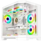 Sistem LuxuryCube GAMING PROLIGHT® Procesor Intel® i5-12400F 4.4GHz, 32GB RAM DDR4, 1TB SSD, VIDEO Nvidia RTX 4060 8GB, Windows 11 Pro, WiFi, Racire Lichid, Alb
