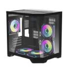 Sistem LuxuryCube GAMING PROLIGHT® Procesor Intel® i5-12400F 4.4GHz, 32GB RAM DDR4, 1TB SSD, VIDEO Nvidia RTX 4060 8GB, Windows 11 Pro, WiFi, Racire Lichid, Negru