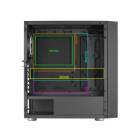 Carcasa AEROCOOL Skribble-G-BK-v1, ARGB, USB 3.0, Fara sursa, Negra