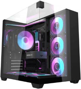 Sistem Desktop PC AI-STYLISHGAMING PROLIGHT Procesor Intel i7-12700F 4.9GHz, 32GB RAM, 1TB SSD, VIDEO Nvidia RTX 5070 12GB, Windows 11 Pro, Racire Lichid, Negru