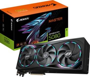 Placa video GIGABYTE AORUS GeForce RTX 5080 MASTER 16G, GDDR7, 256 bit, Negru