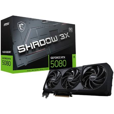 Placa video MSI GeForce RTX 5080 16G SHADOW 3X OC, 256 bit, GDDR7