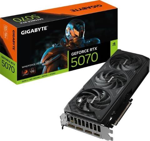 Placa video GIGABYTE GeForce RTX™ 5070 WINDFORCE OC SFF, 12GB GDDR7, 192-bit