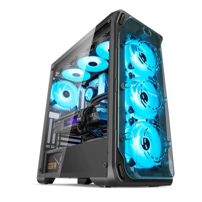 Sistem Desktop PC GAMING PROLIGHT® Procesor AMD Ryzen 5 9600X 5.4GHz, 16GB RAM DDR5, 1TB SSD, VIDEO Radeon RX 9060XT 16GB, Wifi+Bluetooth onboard, preinstalare Win11 Home/Pro, Racire Lichid