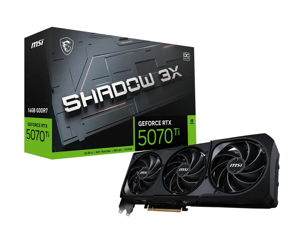 Placa Video MSI GeForce RTX 5070 Ti 16GB SHADOW 3X OC