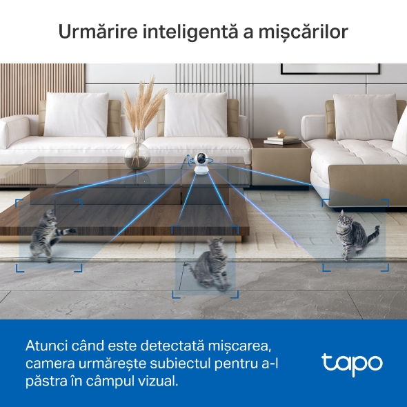 Camera Supraveghere Smart TP-Link Tapo C230, Wi-Fi, 5MP 3K, Pan/Tilt 360°, Night Vision, Baby Monitor, AI, Audio Bidirectional