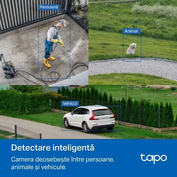 Camera de Supraveghere Smart WiFi TP-Link Tapo C530WS Outdoor, Pan/Tilt 360°, 5MP, 3K 2880x1620, Color Night Vision, AI, IP66, WiFi/LAN